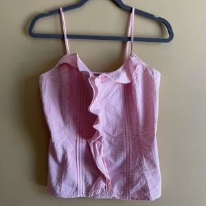 Vineyard Vines Seersucker Ruffle Tank
